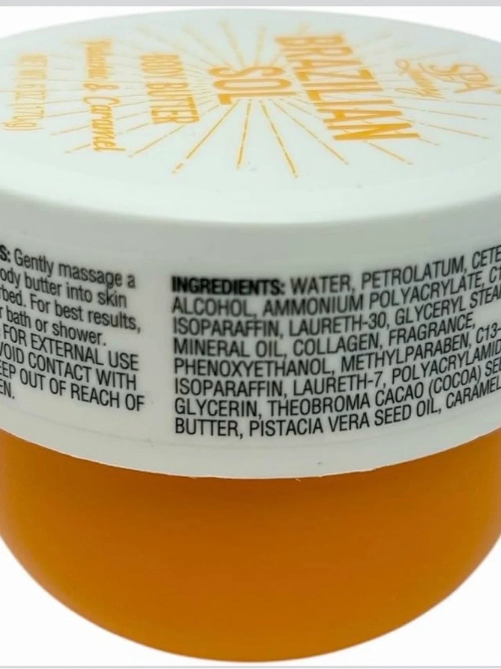 Brazilian Sol Body Butter, Pistachio & Caramel, 6 oz (170g)
